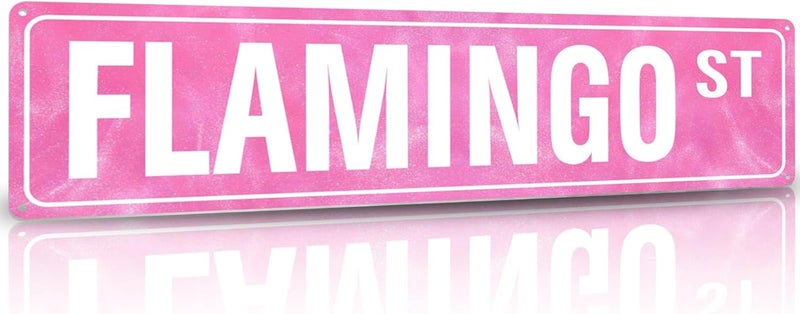 Rasonus Flamingo Gifts for Women Flamingo Decor Pink Wall Decor Girl Room Christmas Decorations Pink Dorm Door Sign Cute Aesthetic Wall Art for Bedroom - Image 1